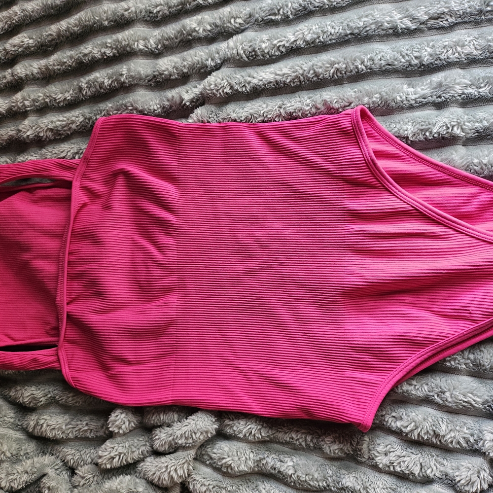 Pink Fitted Cut Out Bodysuit